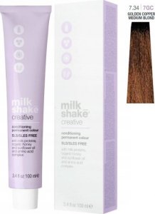 Milk Shake Milk Shake, Creative, SLS/SLES-Free, Permanent Hair Dye, 7.347GC Golden Copper Medium Blond, 100 ml For Women 1