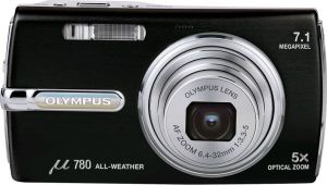 Aparat cyfrowy Olympus Mju-780 czarny + karta pamieci XD 1GB 1