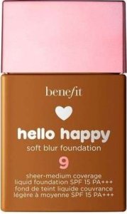 Benefit , Hello Happy Soft Blur, Matte Finish, Liquid Foundation, 09, Deep Neutral, SPF 15, 30 ml For Women 2