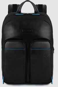 Piquadro Piquadro, Blue Square, Leather, Backpack, Black, Laptop Compartiment, CA5575B2V, For Men For Men 1