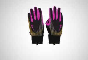 Nike Rękawiczki sportowe Elite Storm Fit Tech Run Gloves Black/Club Pink/Laser Orange r. M 1
