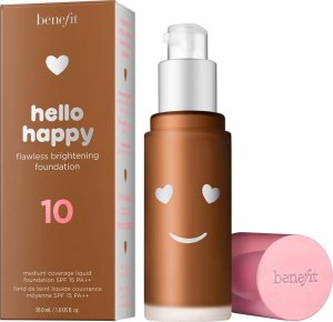 Benefit Benefit, Hello Happy, Brightening, Liquid Foundation, 10, Deep Warm, SPF 15, 30 ml For Women 1