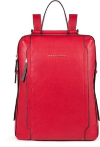 Piquadro Piquadro, Zaino, Leather, Backpack, Red, With Double Notebook And Ip, For Women, 36.5 x 28 x 12.5 cm For Women 1