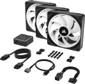 Wentylator Corsair iCUE LINK QX120 RGB 3-pack + Hub (CO-9051002-WW) 7