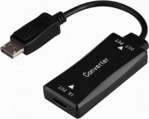 Adapter AV Gembird Adapter HDMI żeński do DisplayPort męski aktywny 4K (czarny) 1