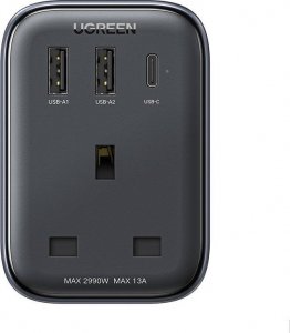 Adapter USB Ugreen Adapter podróżny UK na EU UGREEN CD314 2xUSB-A, 1xUSB-C 1