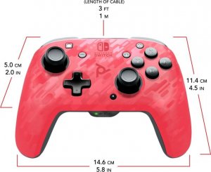 Pad PDP PDP SWITCH Pad bezprzewodowy FACEOFF Camo Różowy 6