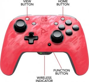 Pad PDP PDP SWITCH Pad bezprzewodowy FACEOFF Camo Różowy 7