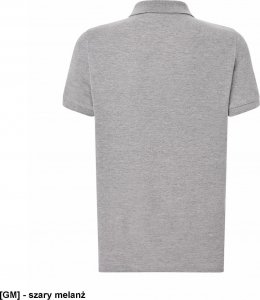 JHK PORA 210 - męskie polo z krótkim rękawem 100% stabilizowana bawełna, 200- 210g - szary melanż 4XL 2