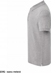 JHK PORA 210 - męskie polo z krótkim rękawem 100% stabilizowana bawełna, 200- 210g - szary melanż 4XL 3