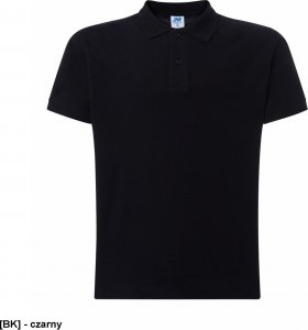 JHK PORA 210 - męskie polo z krótkim rękawem 100% stabilizowana bawełna, 200- 210g - czarny 4XL 4