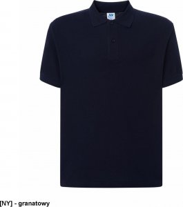 JHK PORA 210 - męskie polo z krótkim rękawem 100% stabilizowana bawełna, 200- 210g - granatowy 4XL 4