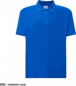 JHK PORA 210 - męskie polo z krótkim rękawem 100% stabilizowana bawełna, 200- 210g - niebieski royal 4XL 4
