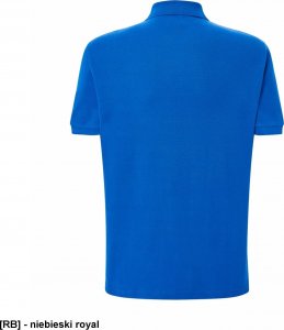 JHK PORA 210 - męskie polo z krótkim rękawem 100% stabilizowana bawełna, 200- 210g - niebieski royal 4XL 5