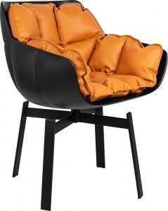 King Home Krzesło obrotowe SHIBA brązowe / czarne 1