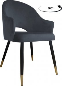 Atos Krzesło obrotowe Velvet podstawa czarno-złota BL14 1