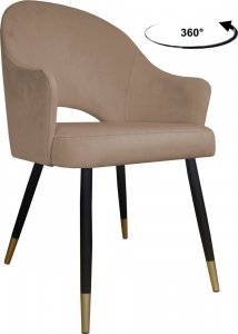 Atos Krzesło obrotowe Velvet podstawa czarno-złota MG06 1