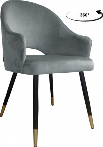 Atos Krzesło obrotowe Velvet podstawa czarno-złota MG17 1