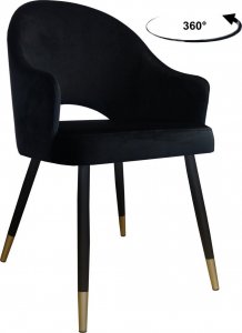 Atos Krzesło obrotowe Velvet podstawa czarno-złota MG19 1