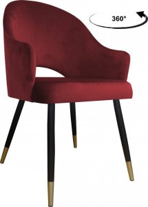 Atos Krzesło obrotowe Velvet podstawa czarno-złota MG31 1