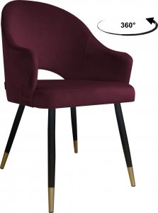 Atos Krzesło obrotowe Velvet podstawa czarno-złota MG02 1