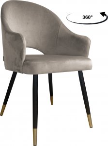 Atos Krzesło obrotowe Velvet podstawa czarno-złota MG09 1