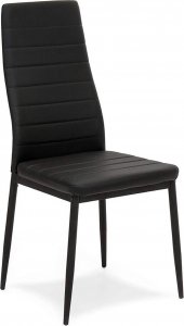 MebloweLove Nowoczesne skórzane krzesła pikowane - 258 - czarne 1