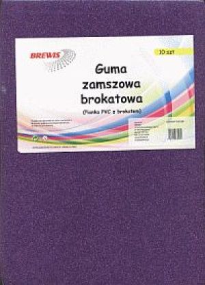 BREWIS Guma zamszowa brokat A4 10 kolorów (087508) 1