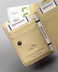 Lorenti MAŁY, SKÓRZANY PORTFEL DAMSKI ZE WZOREM MOTYLI LORENTI 7