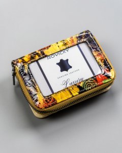 Lorenti MAŁY, SKÓRZANY PORTFEL DAMSKI ZE WZOREM MOTYLI LORENTI 8