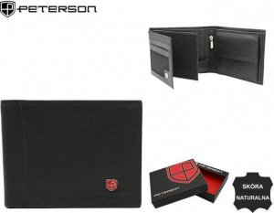 Peterson Skórzany portfel męski z zewnętrzną kieszonką na kartę  Peterson NoSize 1