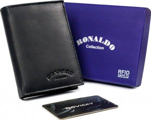 Ronaldo Skórzany, składany portfel męski z zasuwanym schowkiem  Ronaldo NoSize 1