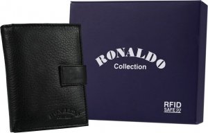 Ronaldo Skórzany, zapinany portfel męski z zasuwanym schowkiem  Ronaldo NoSize 1