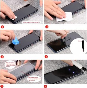 Braders Szkło Hartowane UV+ Lampa UV do Samsung Galaxy S22 Ultra 6