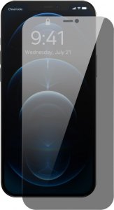 Baseus Szkło hartowane Baseus 0.4mm Privacy Apple iPhone 12 Pro Max z filtrem przeciwpyłowym 1
