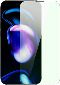Baseus Szkło hartowane Baseus Anti Blue Light 0.3mm Glass Apple iPhone 14 Pro z filtrem przeciwpyłowym + ramka montażowa 1