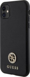 Guess Etui Guess GUHCN61PS4DGPK Apple iPhone 11/XR hardcase Strass Metal Logo czarny/black 2