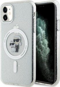 Karl Lagerfeld Etui Karl Lagerfeld KLHMN61HGKCNOT Apple iPhone 11/XR hardcase Karl&Choupette Glitter MagSafe transparent 1