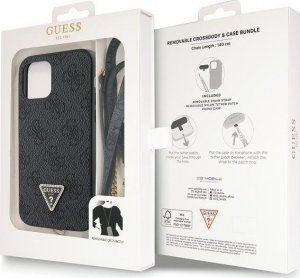 Guess Etui Guess GUHCP12MP4TDSCPK Apple iPhone 12/12 Pro hardcase Crossbody 4G Metal Logo czarny/black 9
