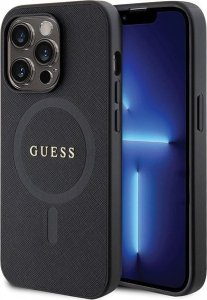 Guess Etui Guess GUHMP14XPSAHMCK Apple iPhone 14 Pro Max hardcase Saffiano MagSafe czarny/black 1