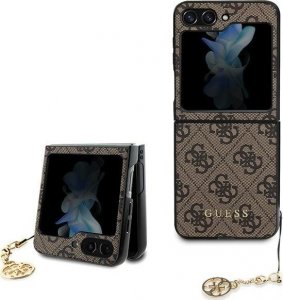 Guess Etui Guess GUHCZF5GF4GBR Samsung Galaxy Z Flip 5 hardcase 4G Charms Collection brązowy 1