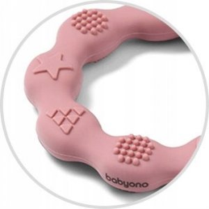 BabyOno BABYONO-825/02-GRYZAK SILIKONOWY RING RÓŻOWY 6