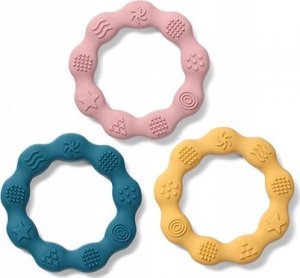BabyOno BABYONO-825/02-GRYZAK SILIKONOWY RING RÓŻOWY 7