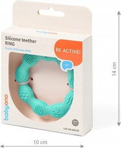 BabyOno BABYONO-825/03-GRYZAK SILIKONOWY RING NIEBIESKI 4