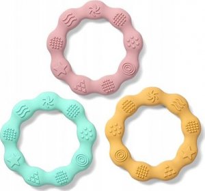BabyOno BABYONO-825/03-GRYZAK SILIKONOWY RING NIEBIESKI 6