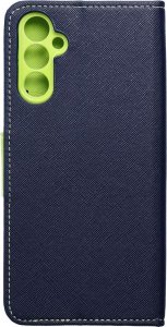 OEM Kabura Fancy Book do SAMSUNG A14 4G / A14 5G granatowy / limonkowy 2