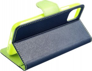 OEM Kabura Fancy Book do  XIAOMI Redmi NOTE 12 4G granatowy / limonka 3