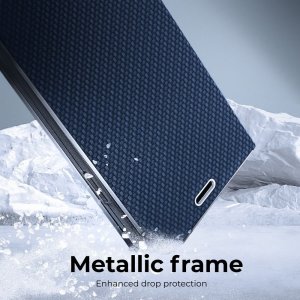 OEM Kabura LUNA Book Carbon do SAMSUNG S21 FE niebieski 6