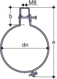 Wavin Uchwyt stalowy 63mm lekki, QS (Quick Stream) 2