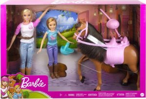Lalka Barbie Mattel Lekcja jazdy konnej 2 lalki i konik Mattel GXD65 1